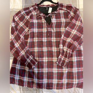 Talbots NWT plaid blouse size 18W/2X